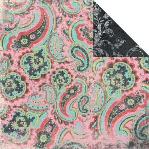  Road Show Double Sided Paper 12X12 Pink Paisley