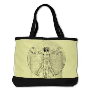  Shoulder Bag Purse (2 Sided) Black Vitruvian Man by Da 