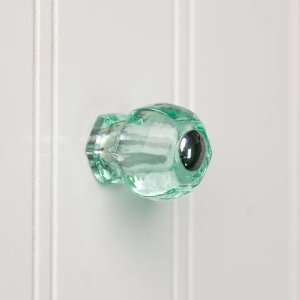  Small Depression Green Glass Cabinet Knob
