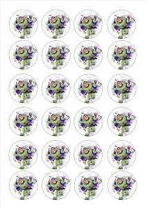 24 icing cake toppers buzz lightyear toy story  