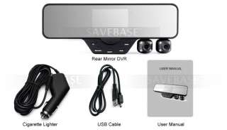 HD DV Dual Camera Lens Car Vehicle DVR Cam Dash Video Recorder 