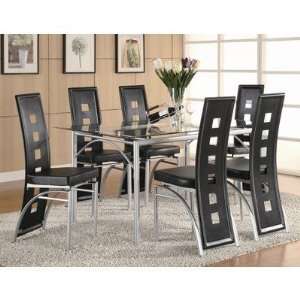  North Berwick 7 Piece Dining Table Set with Black Chairs 