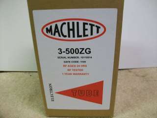 MACHLETT 3 500ZG / 3 500Z TUBES  