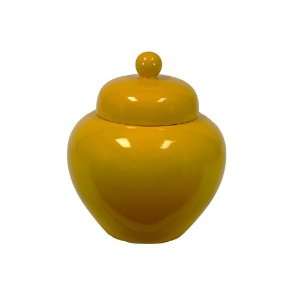  UTC 70659 Yellow Ceramic Jar with Lid