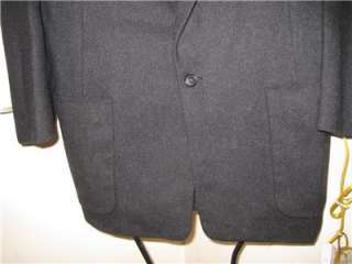 Black Wool 1 Button Evening Jacket Vtg Marx & Haas M 40  