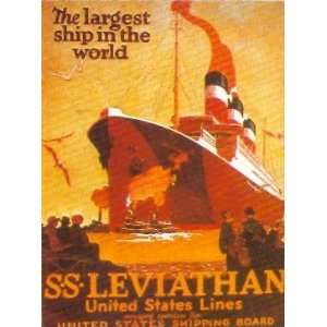  Postcard SS Leviathan 