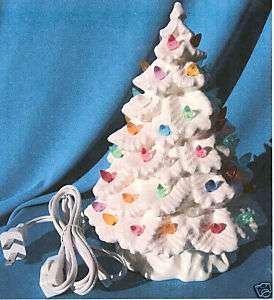 WHITE SPRUCE CHRISTMAS TREE CERAMIC  