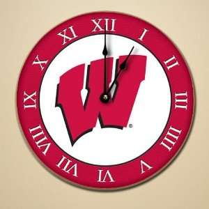  Wisconsin Badgers 12 Wooden Wall Clock Sports 