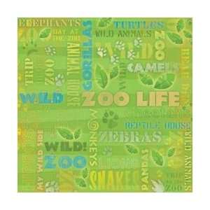  New   Zoo Paper 12X12   Zoo Life Collage by Karen Foster 