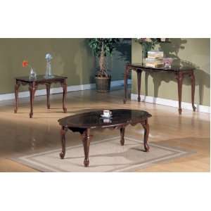  of Wooden Square End Table in Brown Finish #PD F61010