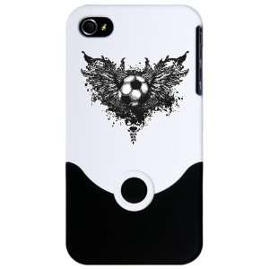   or 4S Slider Case White Soccer Ball With Angel Wings 
