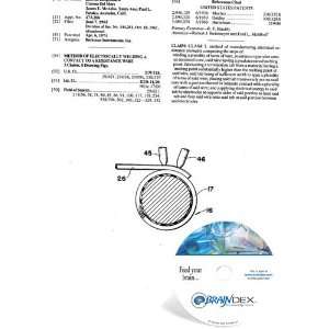  NEW Patent CD for METHOD OF ELECTRICALLY WELDING A CONTACT 