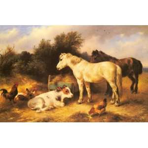 Art, Oil painting reproduction size 24x36 Inch, painting name Ponies 