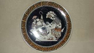 Greek Decorative Plate Kepameixh D.Tpirkatzhe Aghnon Tpayma Made in 