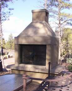 Mirage Stone Outdoor Woodburning Fireplace   Tan  