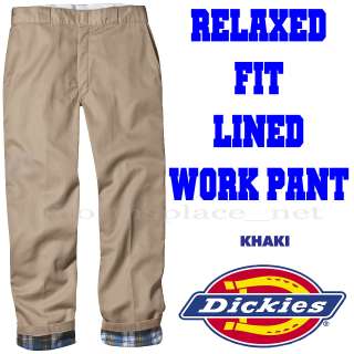 Dickies PANTS RELAXED FIT LINED FLANNEL COTTON BLEND 2874 WORK PANT 