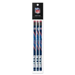  Buffalo Bills 3 Pack Wood Pencil in Clear Bag with Header 