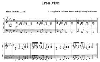 Black Sabbath Iron Man for Accordion, CD & Music  