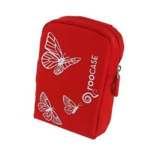  Fashion Nylon Padded Carrying Case Color Butterfly Red 