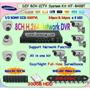   camera & dvr surveillance systems with 500gb hdd ht 8408t Camera