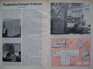 How to Build TEARDROP CAMPER CABANA Dressing Room / Awning 1966 DIY 