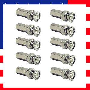 10pcs Twist on BNC Male RG59 Connector for CCTV cameras  