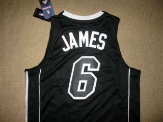 NBA LeBRON JAMES Miami Heat Back in Black REV30 Swingman jersey size 
