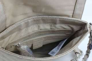 MANGO MNG Gold Quilted Handbag Vintage Chain Crossbody Flapover Bag 