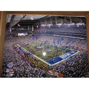    Giants Team Signed 16x20 Super Bowl kick off by 16 
