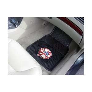  MLB New York Yankees Car Mats Heavy Duty 2 Piece Vinyl 