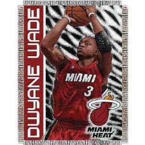  Dwayne Wade #3 Miami Heat NBA Woven Tapestry Throw Blanket 