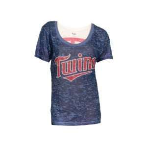Minnesota Twins MLB Womens Sub Burnout T Shirt  Sports 