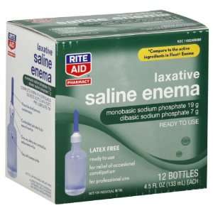   Rite Aid Saline Enema, Laxative, 12 ea