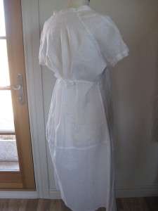 DRESS WHITE LINEN SHORT SLEEVE NEW MATERNITY? 44/10  