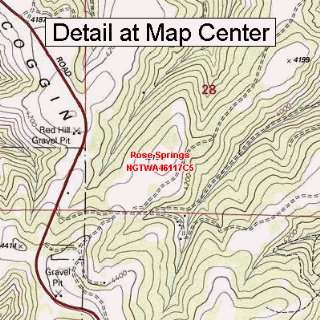 USGS Topographic Quadrangle Map   Rose Springs, Washington (Folded 