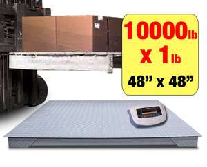 New 10000 lb x 1 lb 48 x 48 Floor Scale / Pallet Scale w/ Indicator 