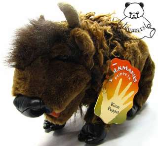 Bison Hand Puppet Folkmanis Plush Toy Stuffed Animal Buffalo Realistic 