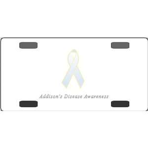  Addisons Disease Awareness Ribbon Vanity License Plate 