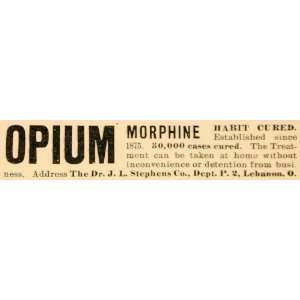  1902 Ad Medical Quackery Opium Morphine Addiction Cure Dr 