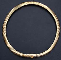 Stunning Antique 1940s Forstner 14K Yellow Gold Snake Necklace