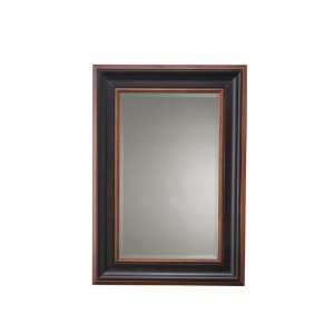  Wall Mirror Transitional Style in Two Tone Black Rubbed 