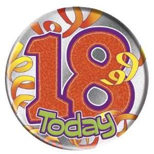    Expressions Factory Birthday Badge   18 Today   15Cm Toys & Games