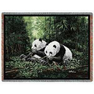 Panda Tapestry Afghan Throw 