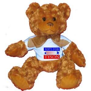  VOTE FOR TYSON Plush Teddy Bear with BLUE T Shirt Toys 