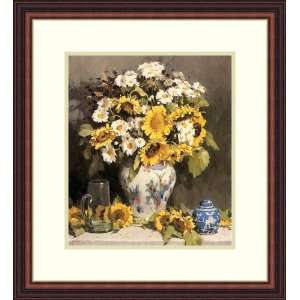   Sunflowers and Cosmos by Pat Moran   Framed Artwork
