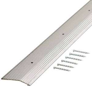   Fluted   1 3/8 Inch by 72 Inch Carpet Trim, Silver