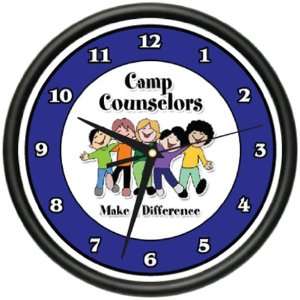  CAMP COUNSELOR Wall Clock summer camp tent kids children 