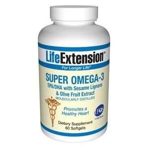  Life Extension, SUPER OMEGA 3 EPA/DHA 60 SOFTGELS Health 