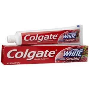 Colgate Sparkling White CinnaMint Toothpaste 6.4 oz (Quantity of 4)