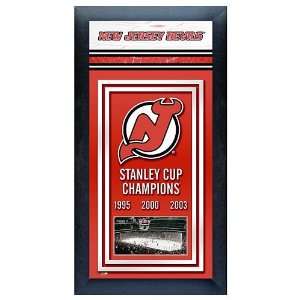  New Jersey Devils Stanley Cup Champions Framed Wall Art 